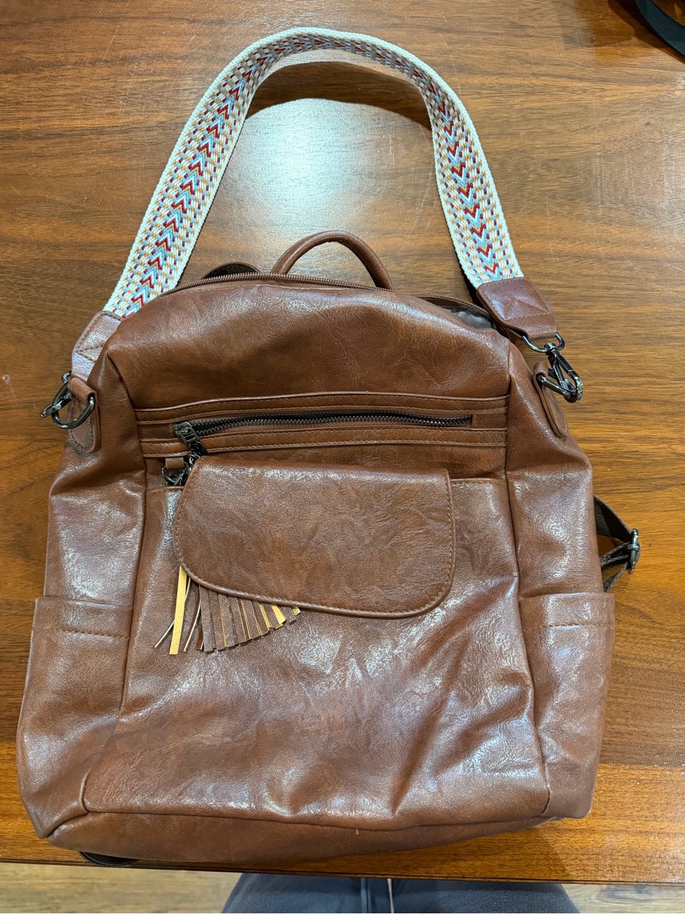 Backpack with shoulder strap